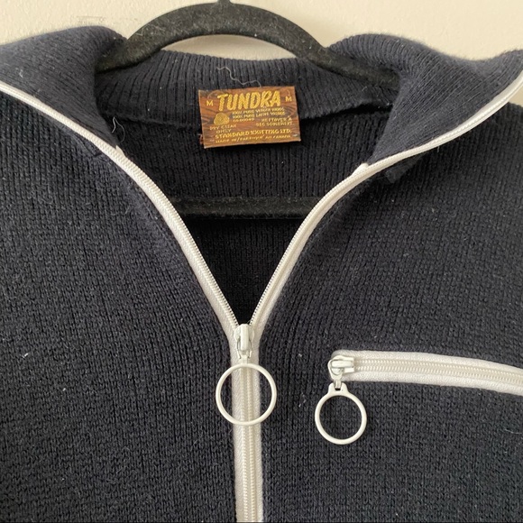 Tundra vintage wool zipup sweater - Picture 3 of 5